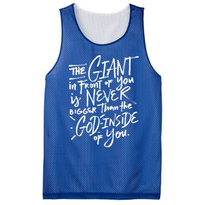 The Giant In Front Of You Is Never Bigger Than The God Gift Mesh Reversible Basketball Jersey Tank