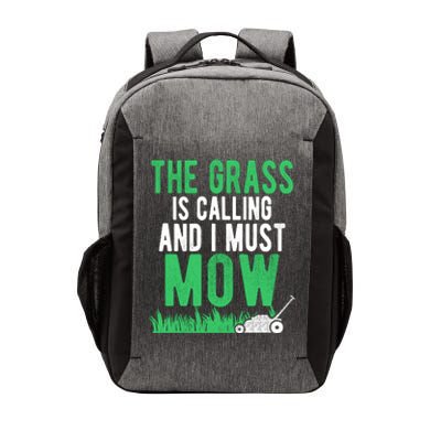 The Grass Is Calling And I Must Mow | Funny Lawn Landscaping Vector Backpack