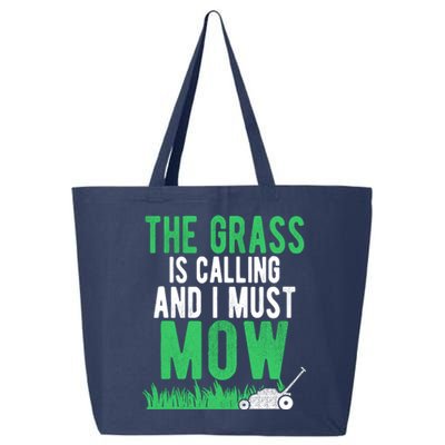 The Grass Is Calling And I Must Mow | Funny Lawn Landscaping 25L Jumbo Tote