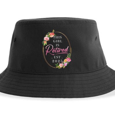 This Girl Is Retired Est 2025 Retirement Women Mom Grandma Sustainable Bucket Hat