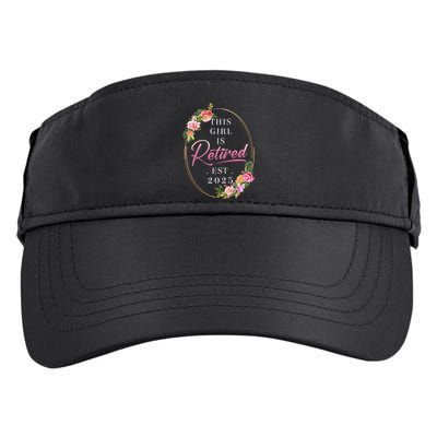 This Girl Is Retired Est 2025 Retirement Women Mom Grandma Adult Drive Performance Visor