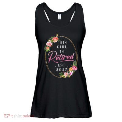 This Girl Is Retired Est 2025 Retirement Women Mom Grandma Ladies Essential Flowy Tank