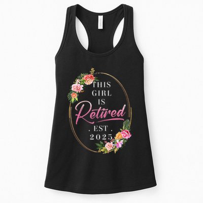 This Girl Is Retired Est 2025 Retirement Women Mom Grandma Womens Tank Top