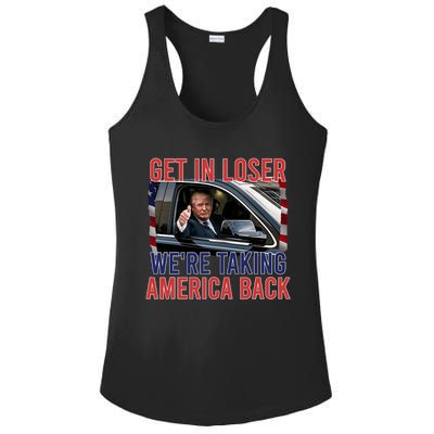 Trump Get In Loser We Are Taking America Back Republican Ladies PosiCharge Competitor Racerback Tank