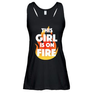 This Girl Is On Fire Ladies Essential Flowy Tank