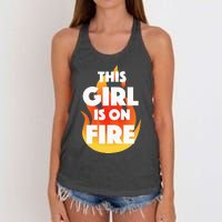 This Girl Is On Fire Women's Knotted Racerback Tank