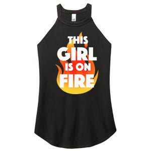 This Girl Is On Fire Women's Perfect Tri Rocker Tank