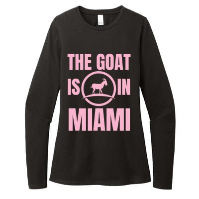 The Goat Is In Miami Womens CVC Long Sleeve Shirt