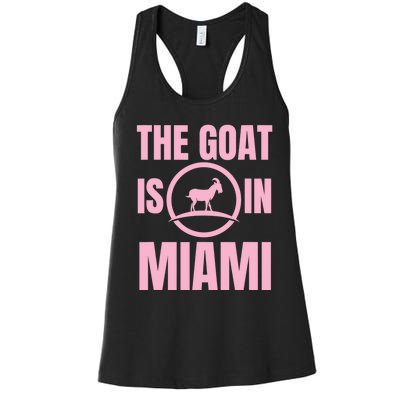 The Goat Is In Miami Women's Racerback Tank