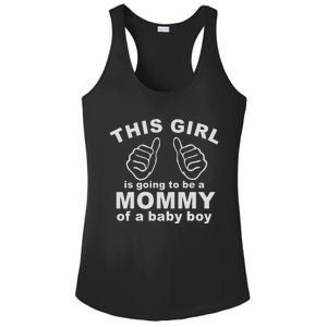 This Girl Is Going To Be A MOMMY Of A Baby Boy Ladies PosiCharge Competitor Racerback Tank