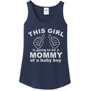 This Girl Is Going To Be A MOMMY Of A Baby Boy Ladies Essential Tank