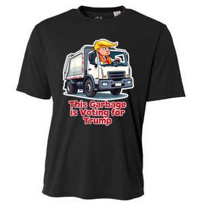 This Garbage Is Voting Trump Funny Garbage Truck Trump 2024 Cooling Performance Crew T-Shirt