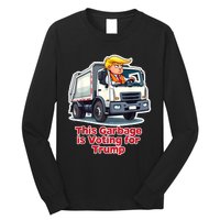 This Garbage Is Voting Trump Funny Garbage Truck Trump 2024 Long Sleeve Shirt