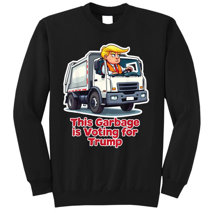 This Garbage Is Voting Trump Funny Garbage Truck Trump 2024 Sweatshirt