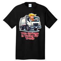 This Garbage Is Voting Trump Funny Garbage Truck Trump 2024 Tall T-Shirt