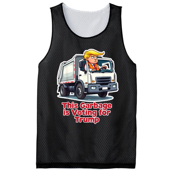 This Garbage Is Voting Trump Funny Garbage Truck Trump 2024 Mesh Reversible Basketball Jersey Tank