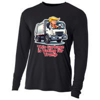 This Garbage Is Voting Trump Funny Garbage Truck Trump 2024 Cooling Performance Long Sleeve Crew