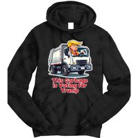 This Garbage Is Voting Trump Funny Garbage Truck Trump 2024 Tie Dye Hoodie