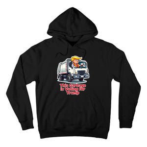 This Garbage Is Voting Trump Funny Garbage Truck Trump 2024 Tall Hoodie