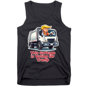 This Garbage Is Voting Trump Funny Garbage Truck Trump 2024 Tank Top