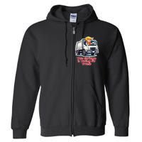 This Garbage Is Voting Trump Funny Garbage Truck Trump 2024 Full Zip Hoodie