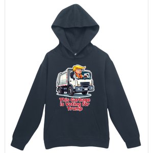 This Garbage Is Voting Trump Funny Garbage Truck Trump 2024 Urban Pullover Hoodie