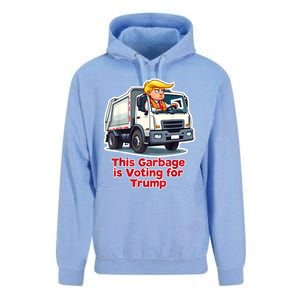 This Garbage Is Voting Trump Funny Garbage Truck Trump 2024 Unisex Surf Hoodie