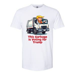 This Garbage Is Voting Trump Funny Garbage Truck Trump 2024 Softstyle CVC T-Shirt