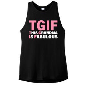 TGIF This Grandma Is Fabulous Ladies PosiCharge Tri-Blend Wicking Tank