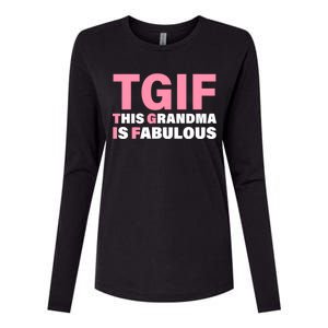 TGIF This Grandma Is Fabulous Womens Cotton Relaxed Long Sleeve T-Shirt