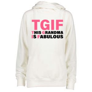 TGIF This Grandma Is Fabulous Womens Funnel Neck Pullover Hood