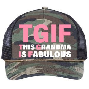 TGIF This Grandma Is Fabulous Retro Rope Trucker Hat Cap