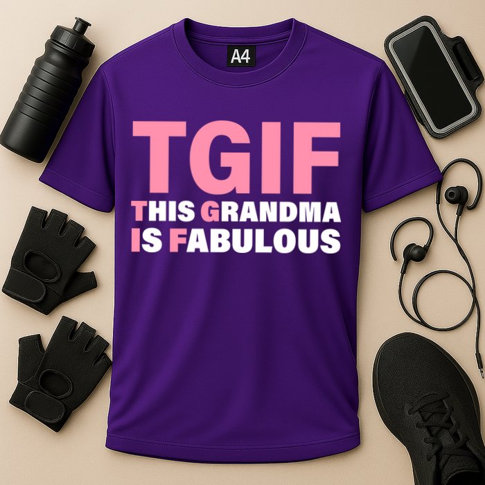 TGIF This Grandma Is Fabulous Cooling Performance Crew T-Shirt