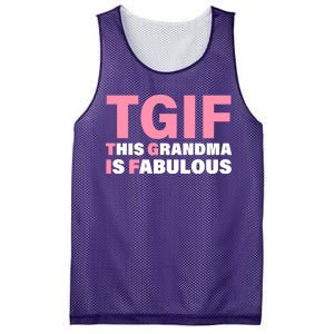 TGIF This Grandma Is Fabulous Mesh Reversible Basketball Jersey Tank