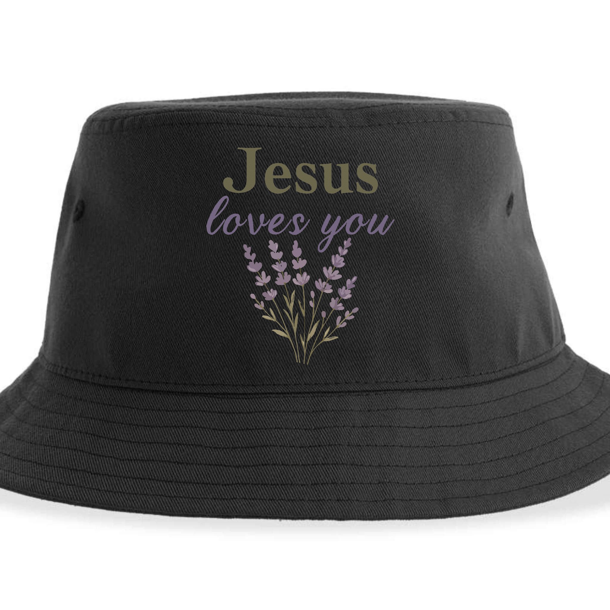 Teen Girl Jesus Loves You Christian Faith Godsister Mom Sustainable Bucket Hat