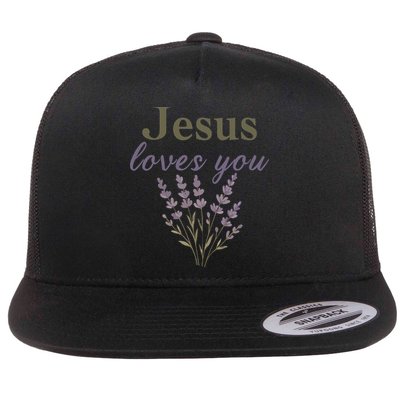 Teen Girl Jesus Loves You Christian Faith Godsister Mom Flat Bill Trucker Hat