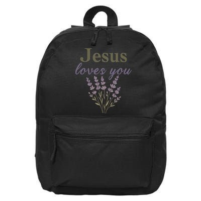Teen Girl Jesus Loves You Christian Faith Godsister Mom 16 in Basic Backpack