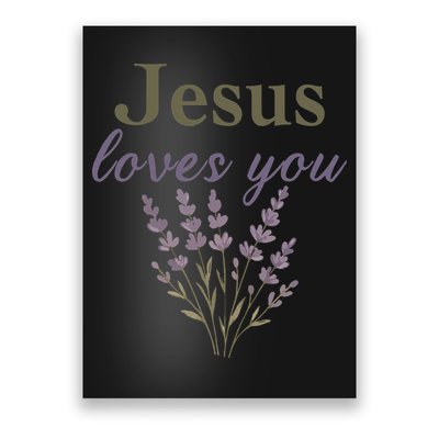 Teen Girl Jesus Loves You Christian Faith Godsister Mom Poster
