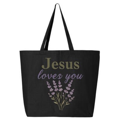 Teen Girl Jesus Loves You Christian Faith Godsister Mom 25L Jumbo Tote