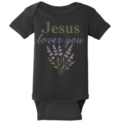 Teen Girl Jesus Loves You Christian Faith Godsister Mom Baby Bodysuit