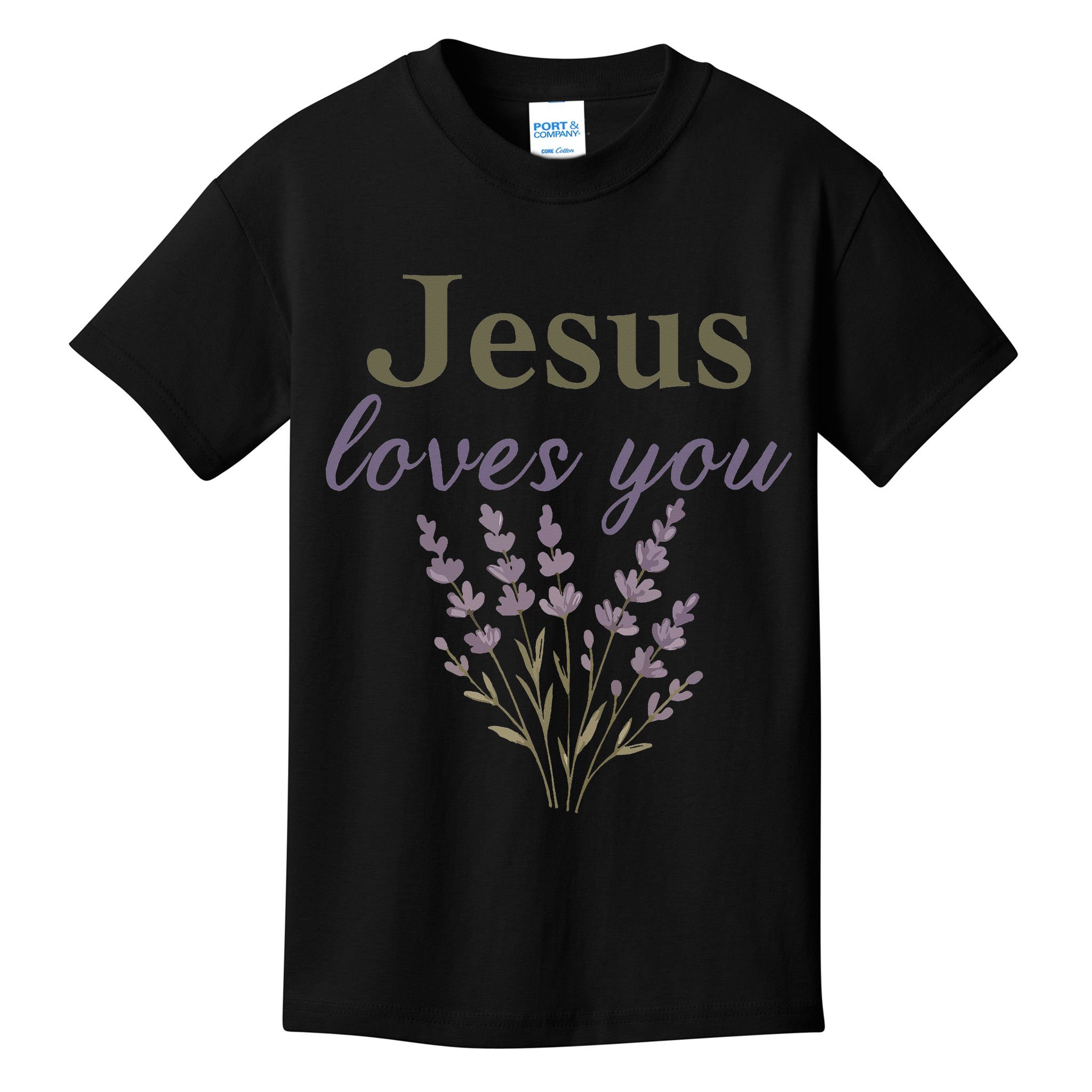 Teen Girl Jesus Loves You Christian Faith Godsister Mom Kids T-Shirt