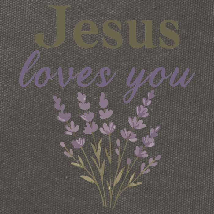 Teen Girl Jesus Loves You Christian Faith Godsister Mom Cotton Canvas Backpack