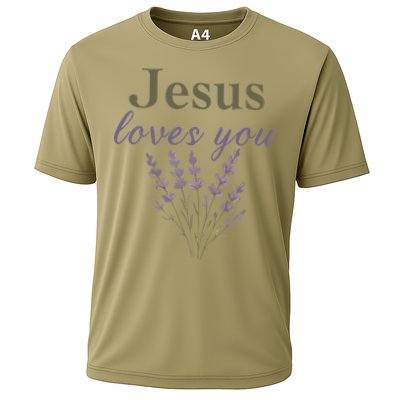 Teen Girl Jesus Loves You Christian Faith Godsister Mom Cooling Performance Crew T-Shirt
