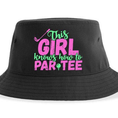 This Girl Knows How To Par Funny Lets Party Golf Gift Sustainable Bucket Hat