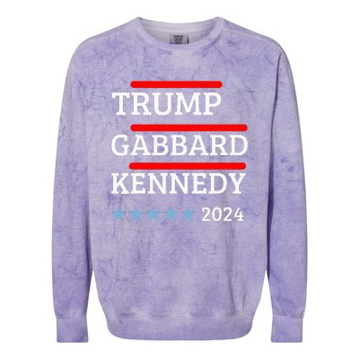 Trump Gabbard Kennedy 2024 Election Colorblast Crewneck Sweatshirt