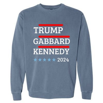 Trump Gabbard Kennedy 2024 Election Garment-Dyed Sweatshirt