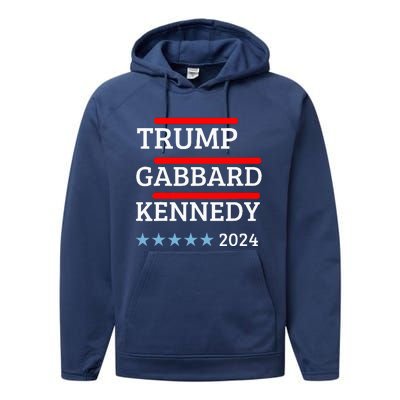 Trump Gabbard Kennedy 2024 Election Performance Fleece Hoodie