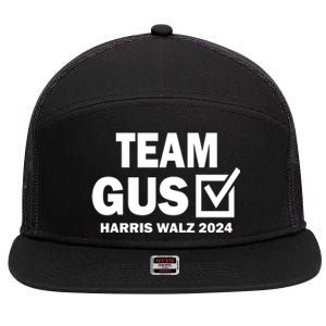 Team Gus Kamala 2024 7 Panel Mesh Trucker Snapback Hat