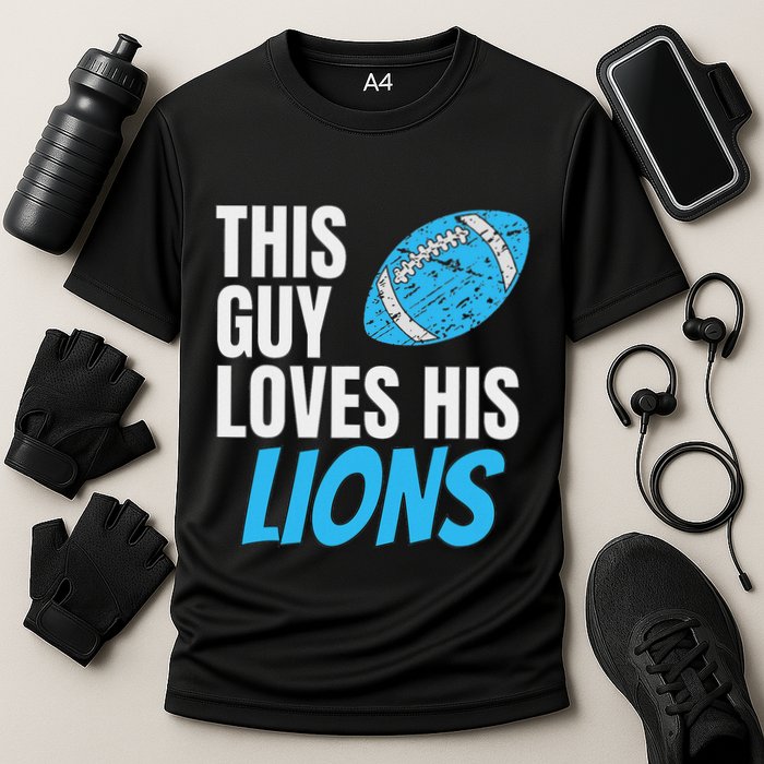 This Guy Loves His Lions Performance Shirt