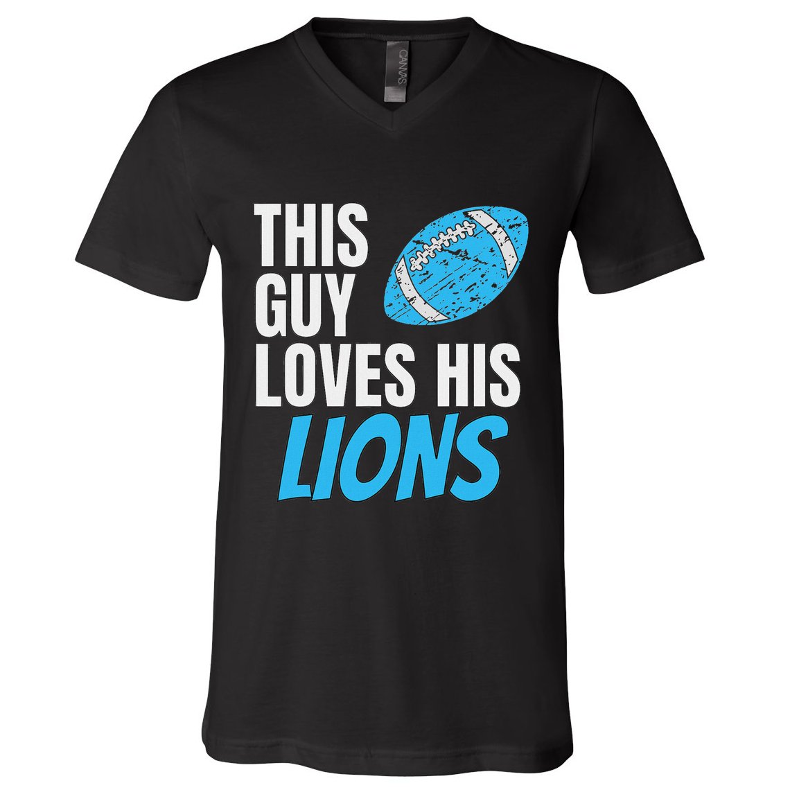 This Guy Loves His Lions V-Neck T-Shirt